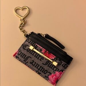 Juicy couture Pink Floral Card Holder Keychain